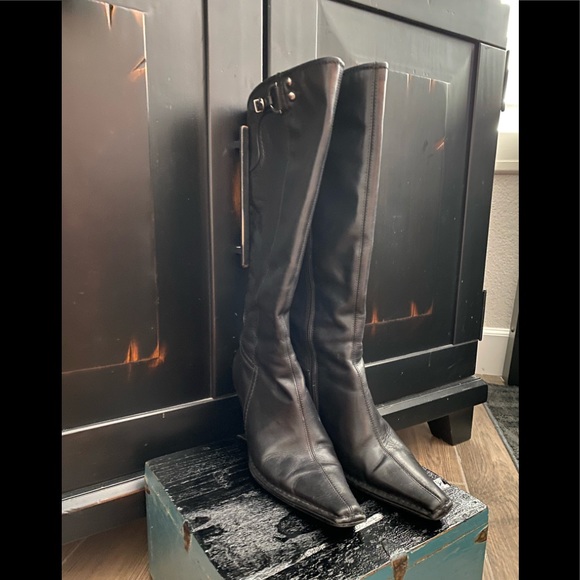 Aldo Shoes - ALDO Equestrian Black Knee-High Boot | Block Heel